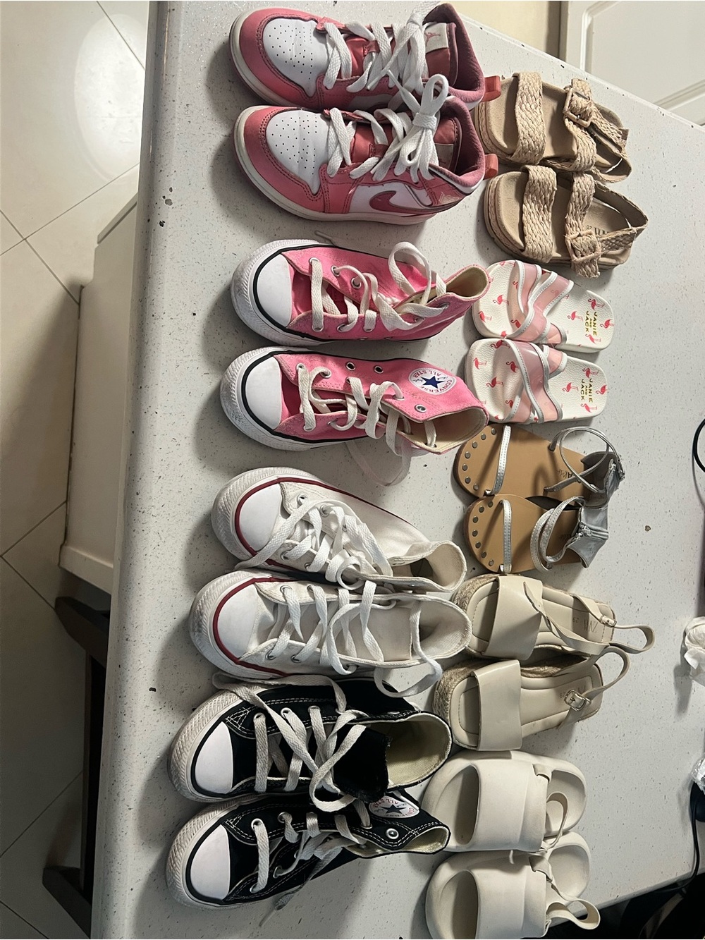 Kids Pink High-Top Canvas Sneakers with White Accents